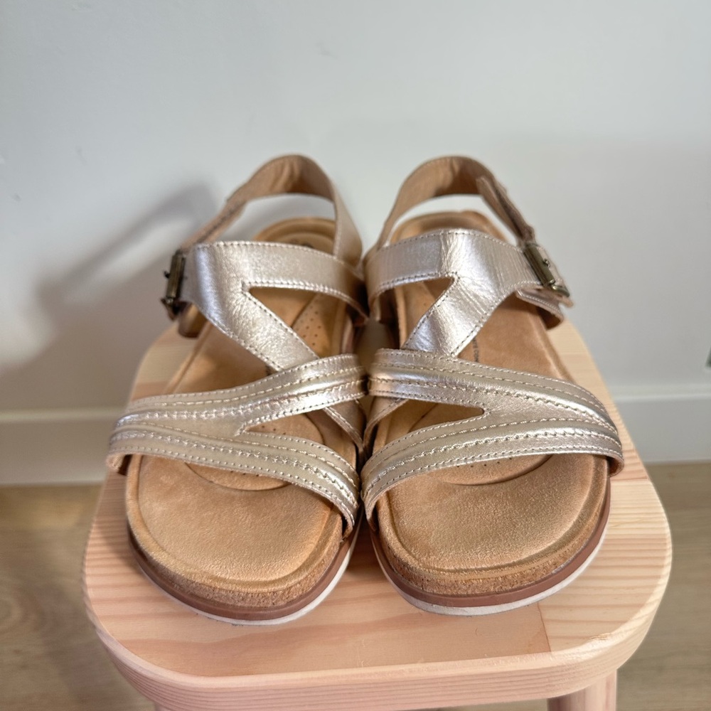 Gold Strappy Sandals